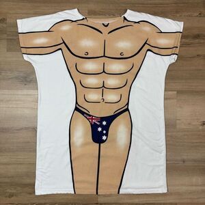 Body Dreams One Size Bodybuilder Novelty Beach Cover Up Shirt Australia Speedo
